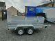 Brand New 8,7ft X 4,2ft Twin Axle Trailer With 40cm Mesh And Ramp 750kg