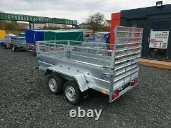 Brand New 8,7ft x 4,2ft Twin Axle Trailer With 40CM Mesh and Ramp 750KG