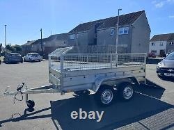 Brand New 8,7ft x 4,2ft Twin Axle Trailer With 40CM Mesh and Ramp 750KG