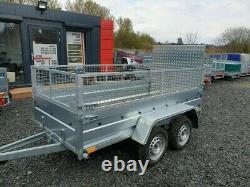 Brand New 8,7ft x 4,2ft Twin Axle Trailer With 40CM Mesh and Ramp 750KG