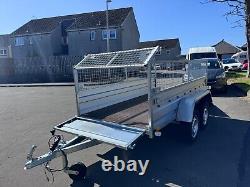 Brand New 8,7ft x 4,2ft Twin Axle Trailer With 40CM Mesh and Ramp 750KG