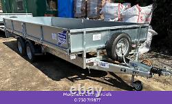 Brand New Ifor Williams LM166 Twin Axle Flatbed Trailer Dropsides 16ft x 6ft