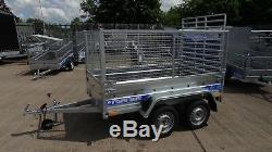 Brand New Ramp 4 Cage Car Trailer 8x4 Twin Axle 750kg + Free Trailer