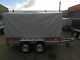 Brand New Twin Axle Car Trailer 263 Cm X 125 Cm 750 Kg Removable Frame & Canopy