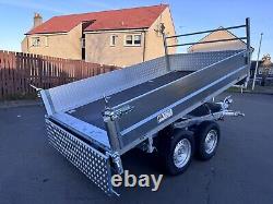 Brand new 10ft x 6ft Twin Axle Electric Tipper Trailer 3500KG