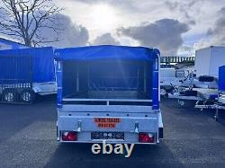 Brand new 8,4ft x 5ft twin axle braked trailer with canopy / cover 1300KG braked