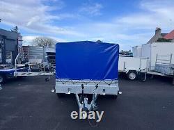 Brand new 8,4ft x 5ft twin axle braked trailer with canopy / cover 1300KG braked