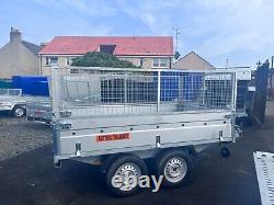 Brand new 8ft 2 x 5ft Twin Axle Drop Side Trailer With 60CM Mesh Sides 750KG MA