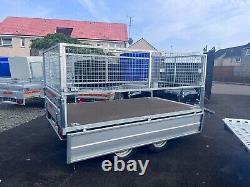 Brand new 8ft 2 x 5ft Twin Axle Drop Side Trailer With 60CM Mesh Sides 750KG MA