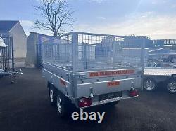 Brand new 8ft 2 x 5ft Twin Axle Drop Side Trailer With 60CM Mesh Sides 750KG MA