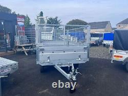 Brand new 8ft 2 x 5ft Twin Axle Drop Side Trailer With 60CM Mesh Sides 750KG MA