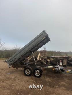 Brenderup 3 Way Electric Hydraulic Tipping Twin Axle Trailer 3500KG Heavy Duty