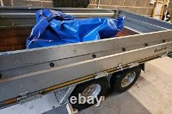 Brenderup 3251 T 750kg Twin Axle Drop Side Trailer + Spare Wheel and Cover
