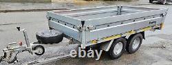 Brenderup 3251 T 750kg Twin Axle Drop Side Trailer + Spare Wheel and Cover
