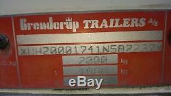 Brenderup Cargoliner Twin Axle Braked 2000kg Box Trailer With Bouble Rear Door