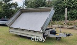 Brenderup Electric 3 way 3500kg tipper tipping Trailer Braked 8ft Ramps