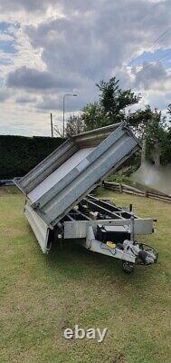 Brenderup Electric 3 way 3500kg tipper tipping Trailer Braked 8ft Ramps