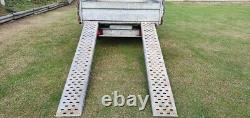 Brenderup Electric 3 way 3500kg tipper tipping Trailer Braked 8ft Ramps