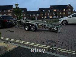 Brenderup Tilt Bed Twin Axle Galvanised Car Transporter Trailer Winch 14 Ft