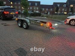 Brenderup Tilt Bed Twin Axle Galvanised Car Transporter Trailer Winch 14 Ft