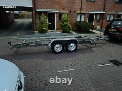 Brenderup Tilt Bed Twin Axle Galvanised Car Transporter Trailer Winch 14 Ft