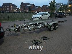 Brenderup Tilt Bed Twin Axle Galvanised Car Transporter Trailer Winch 14 Ft