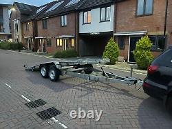 Brenderup Tilt Bed Twin Axle Galvanised Car Transporter Trailer Winch 14 Ft