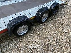 Brian James Car A4 Transporter Trailer Twin Axle + Extras 4.5m GOOD