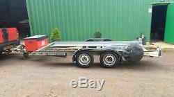 Brian James Clubman Twin Axle Car Trailer Transporter 13ft Tow Bed & Store Box