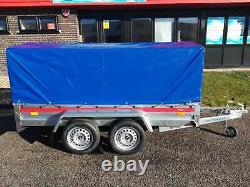 CAR BOX TRAILER 8'7 x 4'1 TWIN AXLE UNBRAKED 750KG DOUBLE AXLE
