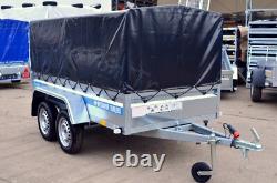 CAR BOX TRAILER 8x4 TWIN AXLE UNBRAKED MGW 750KG AL-KO DOUBLE AXLE