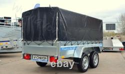 CAR BOX TRAILER 8x4 TWIN AXLE UNBRAKED MGW 750KG AL-KO DOUBLE AXLE