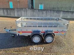 CAR CAGED SIDES TWIN AXLE TRAILER 8'7 x 4'1 750 KG