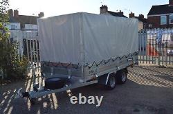 CAR TRAILER / 10ft x5ft CANOPY / CURTAINSIDER / 27000kg GVWith TWIN AXLE