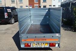 CAR TRAILER / HIGH SIDED / SOFT TOP COVER / TWIN AXLE / 750GVW / 8.5ft x 4.1ft