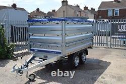 CAR TRAILER / SIDES / FINANCE AVAILABLE / TWIN AXLE / 750GVW / 8.5ft x 4.6ft