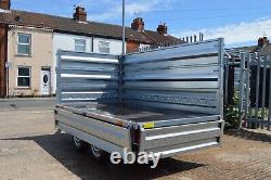 CAR TRAILER / SIDES / FINANCE AVAILABLE / TWIN AXLE / 750GVW / 8.5ft x 4.6ft