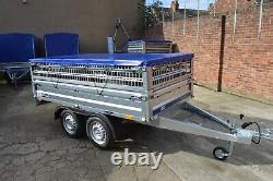 CAR TRAILER WITH MESH / FINANCE AVAILABLE / TWIN AXLE / 750GVW / 8.5ft x 4.6ft