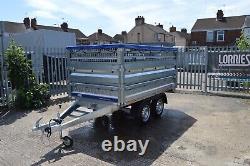CAR TRAILER WITH SIDES / FINANCE AVAILABLE / TWIN AXLE / 750GVW / 8.5ft x 4.6ft