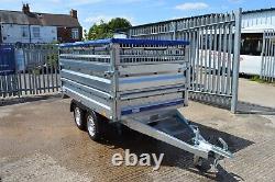 CAR TRAILER WITH SIDES / FINANCE AVAILABLE / TWIN AXLE / 750GVW / 8.5ft x 4.6ft