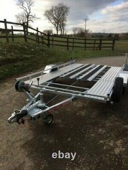 CAR TRANSPORTER/FLATBED/MOTORBIKE BESPOKE TWIN AXLE TRAILER 2.7 ton