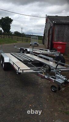 CAR TRANSPORTER/FLATBED/MOTORBIKE BESPOKE TWIN AXLE TRAILER 2.7 ton