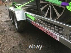 CAR TRANSPORTER/FLATBED/MOTORBIKE BESPOKE TWIN AXLE TRAILER 2.7 ton