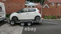 CAR TRANSPORTER/FLATBED/MOTORBIKE BESPOKE TWIN AXLE TRAILER 2.7 ton