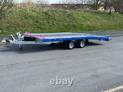 CAR TRANSPORTER TRAILER 14,7ft x 7f TWIN AXLE ALKO 2700KG TRAILER BEAVERTAIL