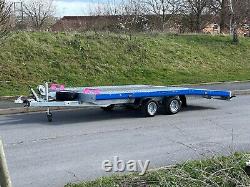 CAR TRANSPORTER TRAILER 14,7ft x 7f TWIN AXLE ALKO 2700KG TRAILER BEAVERTAIL