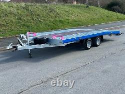 CAR TRANSPORTER TRAILER 14,7ft x 7f TWIN AXLE ALKO 2700KG TRAILER BEAVERTAIL