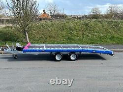 CAR TRANSPORTER TRAILER 14,7ft x 7f TWIN AXLE ALKO 2700KG TRAILER BEAVERTAIL