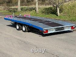 CAR TRANSPORTER TRAILER 14,7ft x 7f TWIN AXLE ALKO 2700KG TRAILER BEAVERTAIL