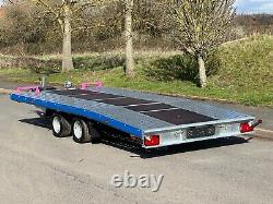 CAR TRANSPORTER TRAILER 14,7ft x 7f TWIN AXLE ALKO 2700KG TRAILER BEAVERTAIL